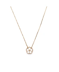 Pre-Owned Van Cleef & Arpels Lucky Spring Plum Blossom Pendant Necklace 18K Rose Gold and Mother of Pearl, 14.75 - 16.5"