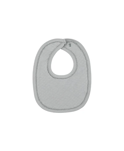 Ely's & Co. Unisex Heart and Star Button Pointelle Collection Bib - Baby