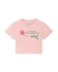 Casablanca Orchid Logo Cropped Baby Tee