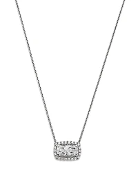 Bloomingdale's Fine Collection Luxe Collection Certified Lab Grown Diamond Cushion & Round Halo Pendant Necklace