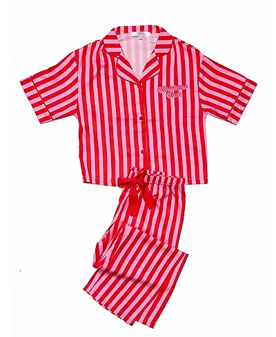 Sunshine Society Girls' Christmas Club Short Sleeve Pants Set - Little Kid, Big Kid