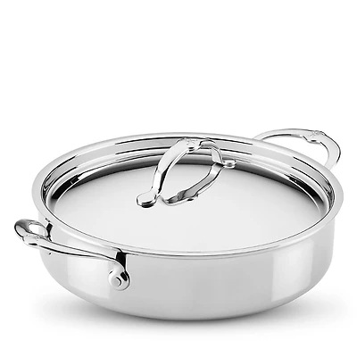 Hestan ProBond Luxe -Qt. Polished Professional Clad Stainless Steel Rondeau with Lid