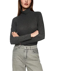 Marc Cain Slim-Fit Lurex Long-Sleeved Top