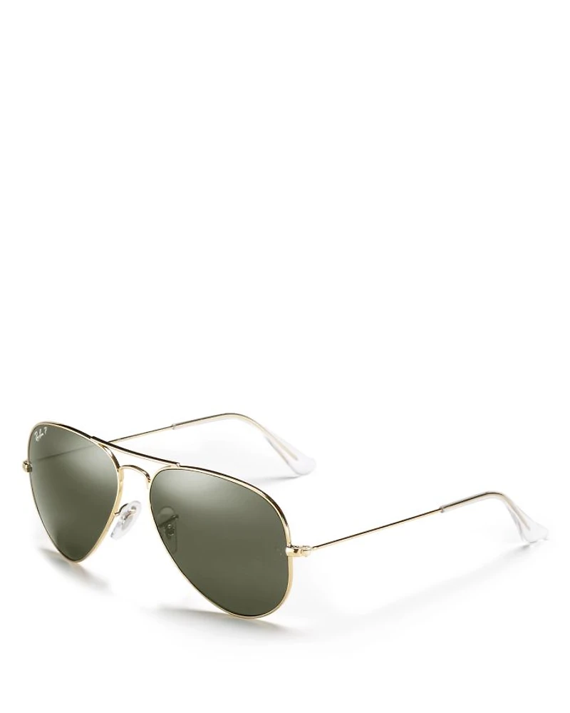 Unisex Polarized Brow Bar Aviator Sunglasses