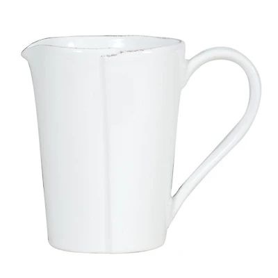Vietri Lastra Pitcher, White