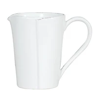 Vietri Lastra Pitcher, White