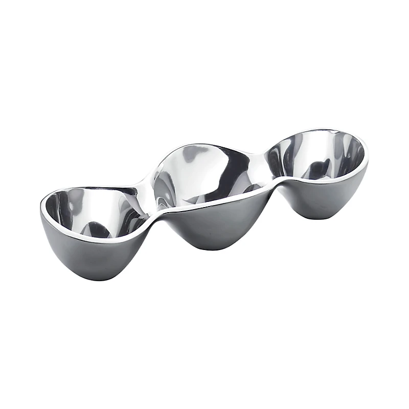 Nambe Triple Condiment Serving Dish