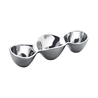 Nambe Triple Condiment Serving Dish