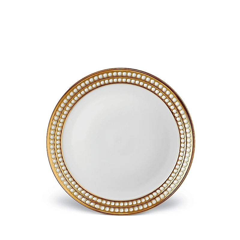 L'Objet Perlee Gold Dinner Plate