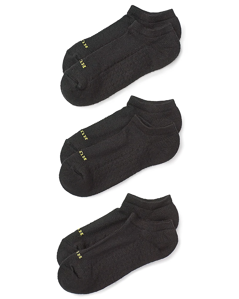 Hue Air Cushion No-Show Socks, Set of 3