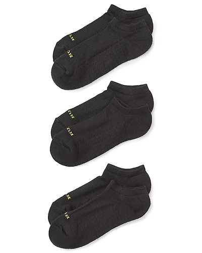 Hue Air Cushion No-Show Socks, Set of 3