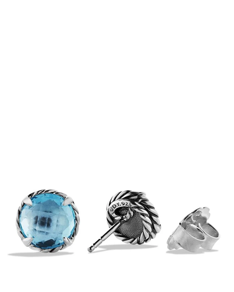 Châtelaine Earrings with Blue Topaz