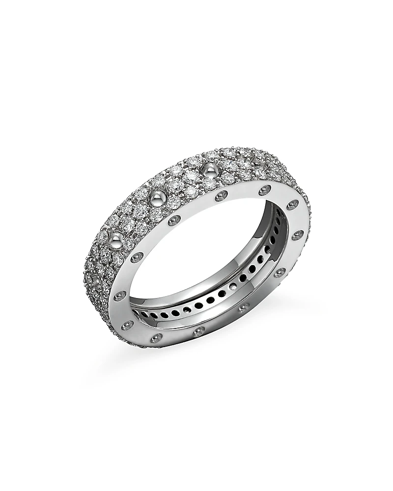 Roberto Coin 18K White Gold Pois Moi Diamond Pave Ring