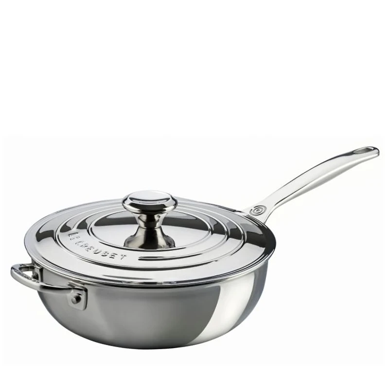 Stainless Steel 3.5-Quart Saucier Pan With Lid