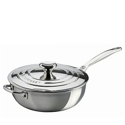 Stainless Steel 3.5-Quart Saucier Pan With Lid