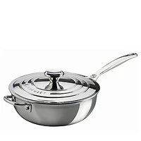 Stainless Steel 3.5-Quart Saucier Pan With Lid