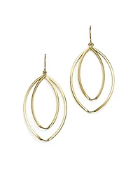 14K Yellow Gold Double Twist Drop Earrings