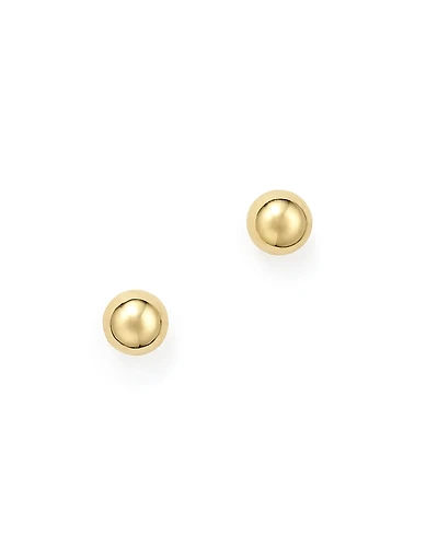 14K Yellow Gold Small Ball Stud Earrings