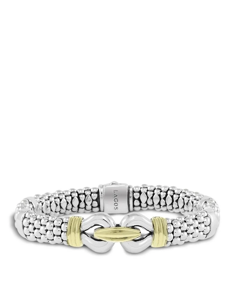 18K Gold and Sterling Silver Derby Bracelet