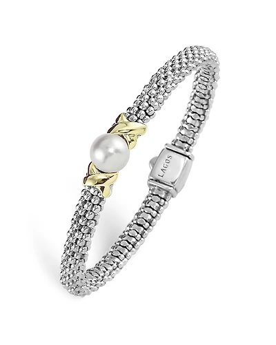 Lagos Sterling Silver Luna Cultured Freshwater Pearl Rope Bracelet