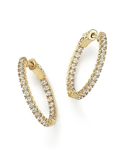 Diamond Inside Out Hoop Earrings