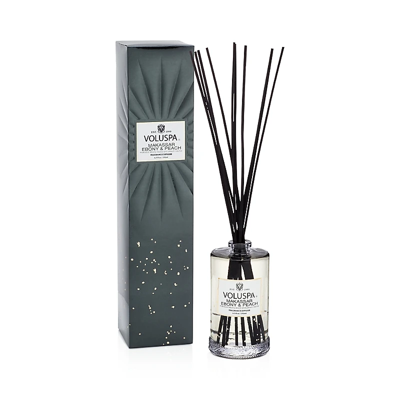 Voluspa Makassar Ebony & Peach Reed Diffuser, 6.5 oz.