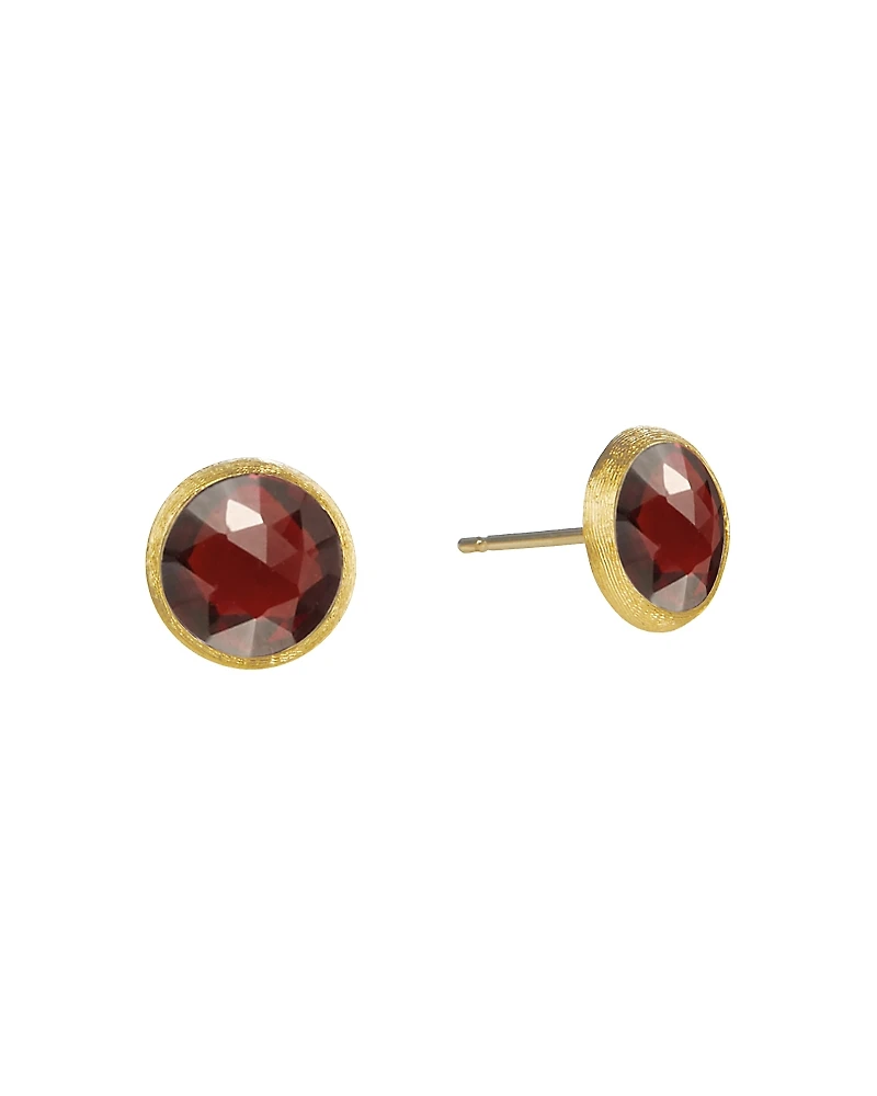 Marco Bicego 18K Yellow Gold Jaipur Garnet Stud Earrings