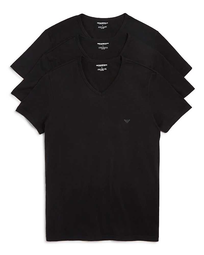 Emporio Armani Pure Cotton V-Neck T-Shirts