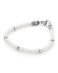 Sterling Silver White Caviar Bracelet
