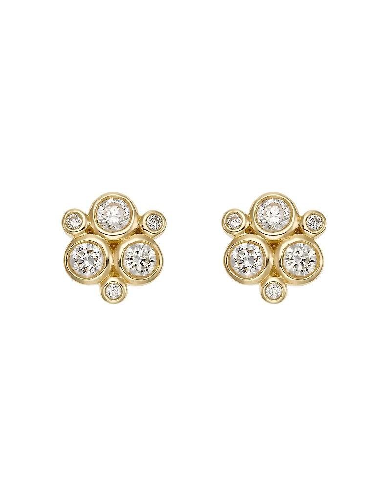 Temple St. Clair 18K Yellow Gold Classic Trio Earrings with Diamonds
