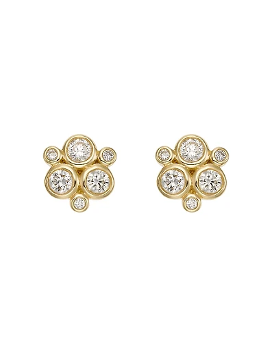 Temple St. Clair 18K Yellow Gold Classic Trio Earrings with Diamonds