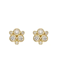 Temple St. Clair 18K Yellow Gold Classic Trio Earrings with Diamonds