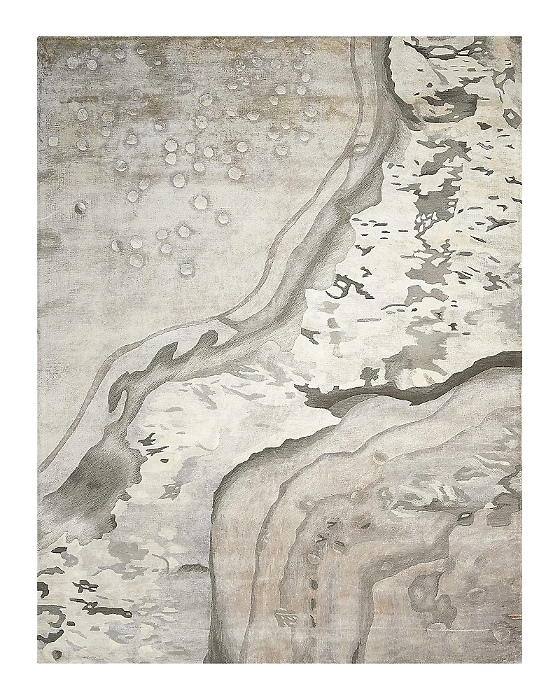 Nourison Prismatic PRS05 Rug - Abstract Silver Cloud, 3'9 x 5'9