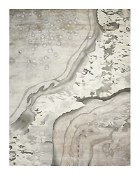 Nourison Prismatic PRS05 Rug - Abstract Silver Cloud, 3'9 x 5'9