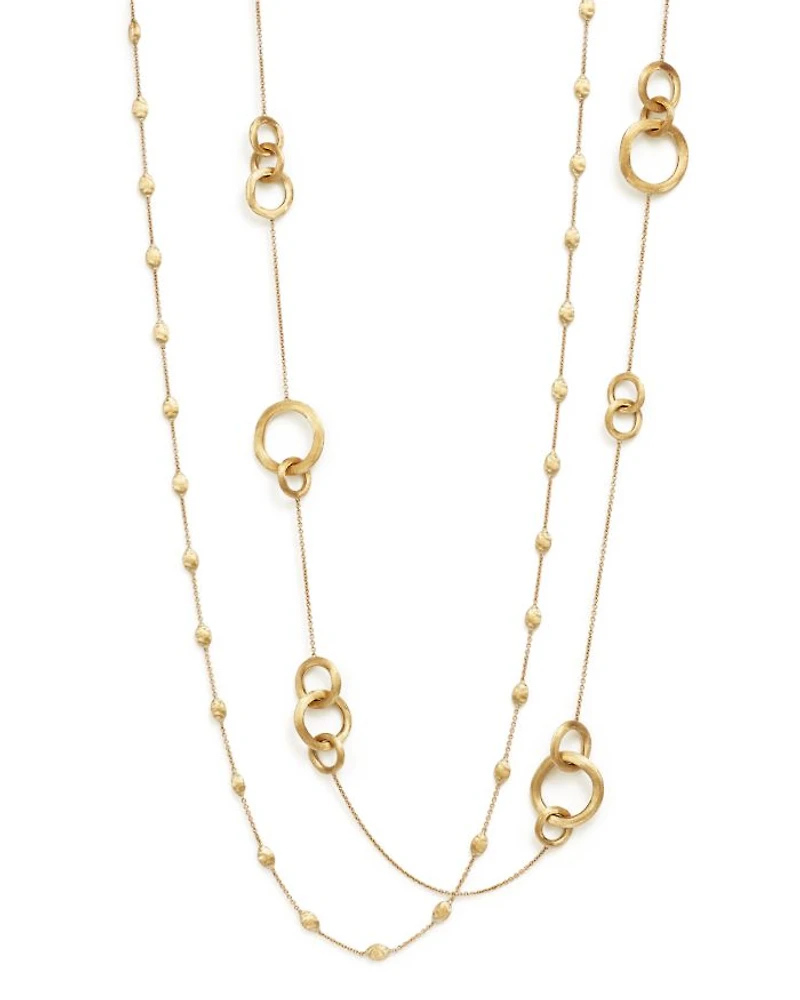 18K Gold Siviglia Small Bead Necklace, 39"