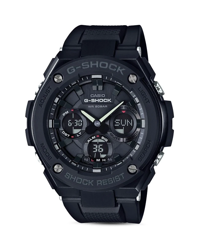 Analog and Digital Combo Solar Strap Watch, 55.2mm