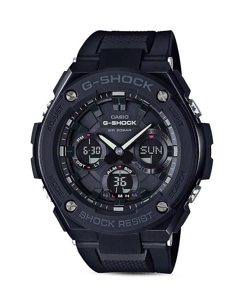 G-Shock Analog and Digital Combo Solar Strap Watch, 55.2mm