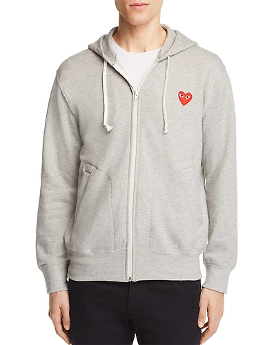 Comme Des Garcons Play Zip Hoodie Sweatshirt