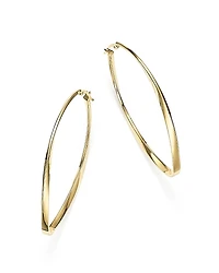 Bloomingdale's Fine Collection 14K Yellow Gold Twisted Oval Hoop Earrings