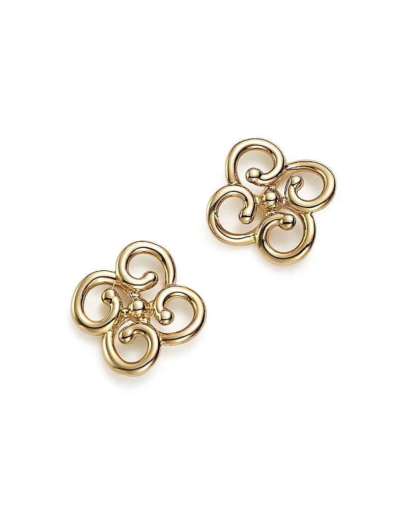 Bloomingdale's Fine Collection 14K Yellow Gold Twist Clover Earrings