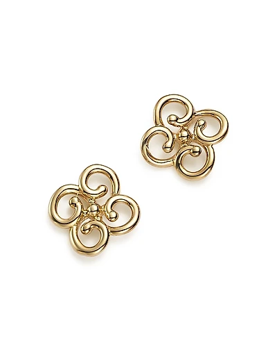 Bloomingdale's Fine Collection 14K Yellow Gold Twist Clover Earrings
