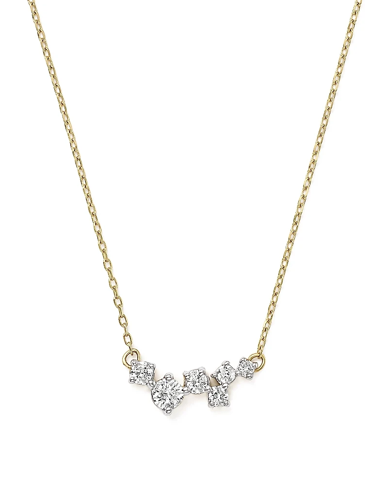 Adina Reyter 14K Yellow Gold Scattered Diamond Necklace, 15