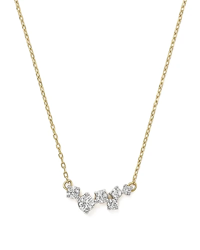 Adina Reyter 14K Yellow Gold Scattered Diamond Necklace, 15