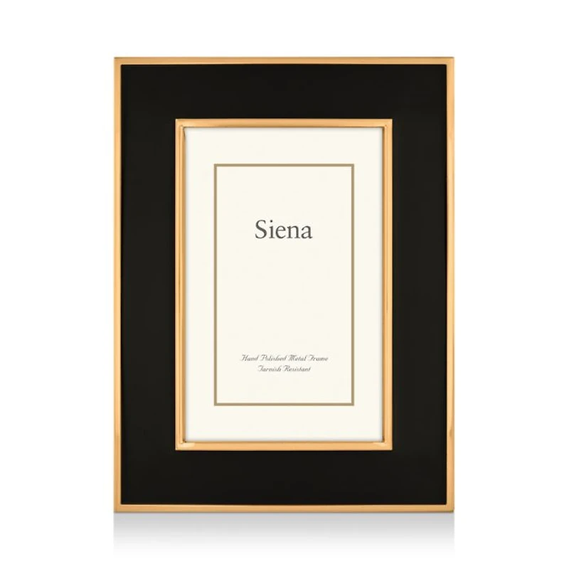 Wide Enamel with Gold Frame, 8" x 10"