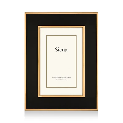 Wide Enamel with Gold Frame, 8" x 10"