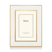 Siena Wide Enamel with Gold Frame, 8 x 10