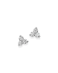 Diamond Trio Stud Earrings 14K White Gold, 0.20-2.0 tcw