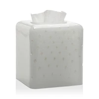 Contessa White Tissue Box Cover