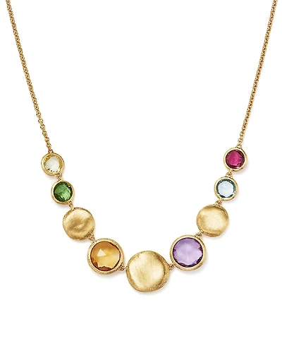 Marco Bicego 18K Yellow Gold Jaipur Multi Gemstone Small Bead Collar Necklace, 16.5