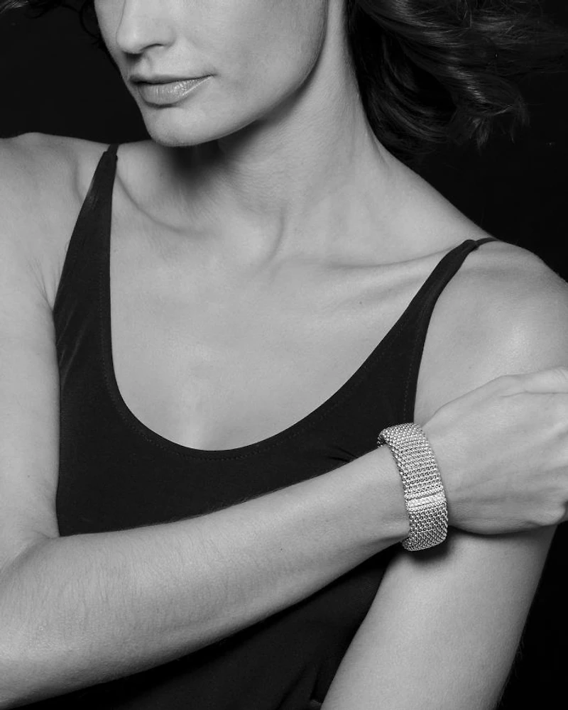 18K Gold & Sterling Silver Diamond Lux Single Station Bracelet
